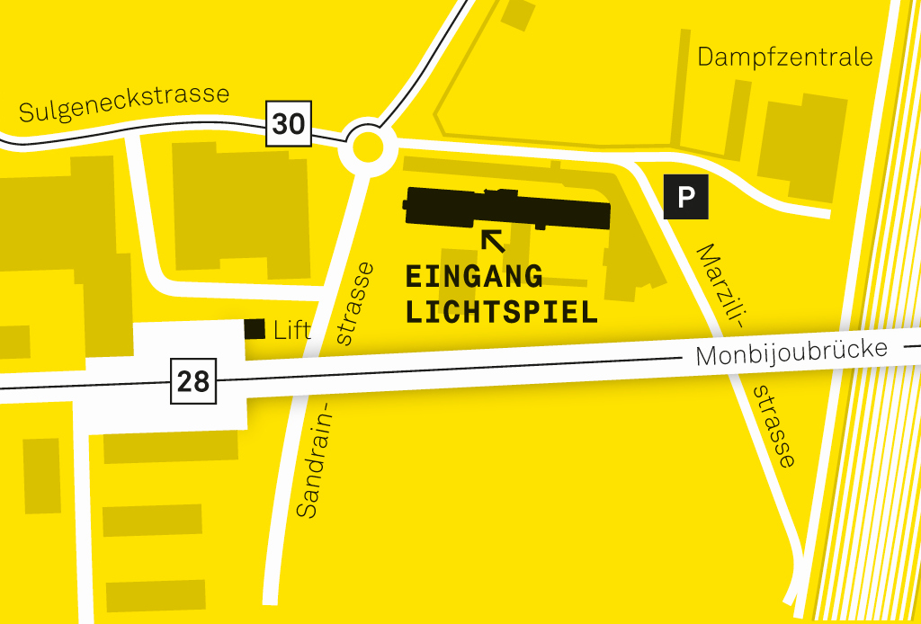 Lageplan Lichtspiel/Kinemathek Bern